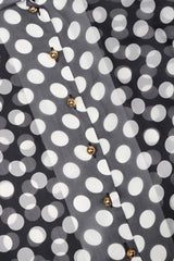 Recess Los Angeles Designer Consignment Vintage Celine Sheer Silk Organza Polka Dot Swing Trapeze Shirt