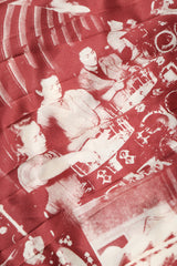 Recess Designer Consignment Vintage Celine Working Women Sepia Tone Silk Pleated Wrap Skirt Los Angeles Resale