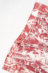 Recess Designer Consignment Vintage Celine Working Women Sepia Tone Silk Pleated Wrap Skirt Los Angeles Resale