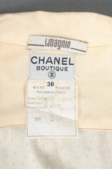 Vintage Chanel Jacquard Dot Logo Bow Blouse label at Recess Los Angeles