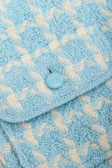 Recess Los Angeles Vintage Chanel Baby Blue Checkered Knit Vest