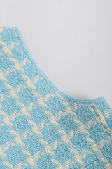 Recess Los Angeles Vintage Chanel Baby Blue Checkered Knit Vest