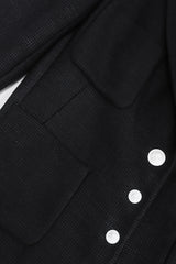 Recess Los Angeles Vintage Chanel Black Cotton Jacket Classic Silk Lining