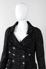 Recess Los Angeles Vintage Chanel Woven Logo Ribbon Peacoat Jacket