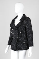 Recess Los Angeles Vintage Chanel Woven Logo Ribbon Peacoat Jacket