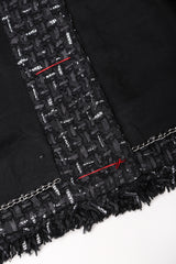 Recess Los Angeles Vintage Chanel Woven Logo Ribbon Peacoat Jacket