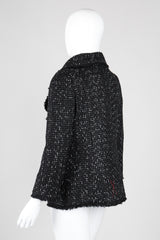 Recess Los Angeles Vintage Chanel Woven Logo Ribbon Peacoat Jacket