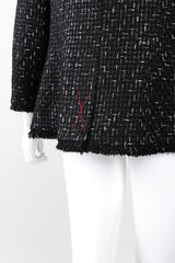 Recess Los Angeles Vintage Chanel Woven Logo Ribbon Peacoat Jacket