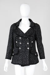 Recess Los Angeles Vintage Chanel Woven Logo Ribbon Peacoat Jacket