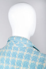 Recess Los Angeles Vintage Chanel Baby Blue Checkered Knit Vest