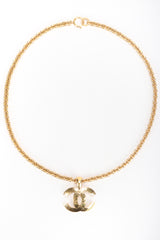 Recess Designer Consignment Vintage Jewelry Chanel Quilted Interlocking CC Logo Pendant Necklace Los Angeles Resale