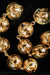 Recess Designer Consignment Vintage 1980s Chanel Logo Lucite CC Ball Drop Earrings Los Angeles Resale