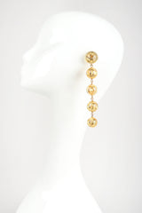 Recess Designer Consignment Vintage 1980s Chanel Logo Lucite CC Ball Drop Earrings Los Angeles Resale