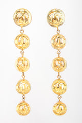 Recess Designer Consignment Vintage 1980s Chanel Logo Lucite CC Ball Drop Earrings Los Angeles Resale