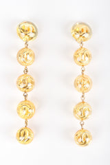 Recess Designer Consignment Vintage 1980s Chanel Logo Lucite CC Ball Drop Earrings Los Angeles Resale