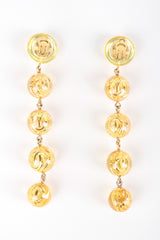 Recess Designer Consignment Vintage 1980s Chanel Logo Lucite CC Ball Drop Earrings Los Angeles Resale