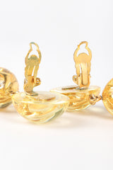 Recess Designer Consignment Vintage 1980s Chanel Logo Lucite CC Ball Drop Earrings Los Angeles Resale