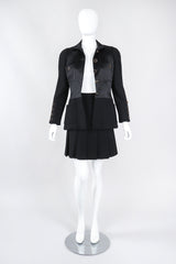 Recess Los Angeles Vintage Chanel Contrast Jacket & Pleated Skirt Set