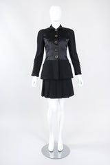 Recess Los Angeles Vintage Chanel Contrast Jacket & Pleated Skirt Set