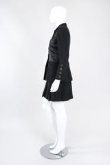 Recess Los Angeles Vintage Chanel Contrast Jacket & Pleated Skirt Set