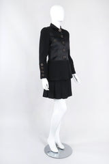 Recess Los Angeles Vintage Chanel Contrast Jacket & Pleated Skirt Set