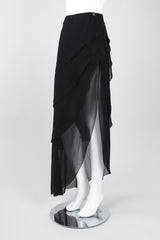 Recess Los Angeles Vintage Chanel Asymmetrical Tiered Chiffon Skirt