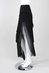 Recess Los Angeles Vintage Chanel Asymmetrical Tiered Chiffon Skirt