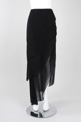 Recess Los Angeles Vintage Chanel Asymmetrical Tiered Chiffon Skirt