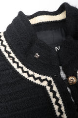 Recess Los Angeles Vintage Chanel Textured Rib Zig Zag Boucle Wool Jacket & Skirt Set