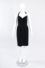 Recess Los Angeles Vintage Chanel Numbered Halter Corset Camellia Cocktail Dress LBD