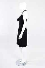 Recess Los Angeles Vintage Chanel Numbered Halter Corset Camellia Cocktail Dress LBD