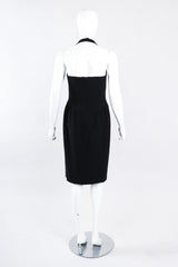Recess Los Angeles Vintage Chanel Numbered Halter Corset Camellia Cocktail Dress LBD