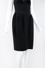 Recess Los Angeles Vintage Chanel Numbered Halter Corset Camellia Cocktail Dress LBD