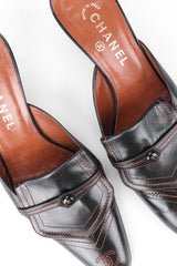 Recess Los Angeles Vintage Chanel Topstitched Loafer Mules