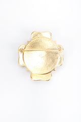 Vintage Chanel Gripoix Clover Maltese Cross CC Logo Brooch back at Recess Los Angeles