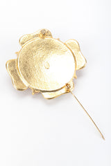 Vintage Chanel Gripoix Clover Maltese Cross CC Logo Brooch back at Recess Los Angeles