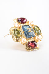 Vintage Chanel Gripoix Clover Maltese Cross CC Logo Brooch at Recess Los Angeles