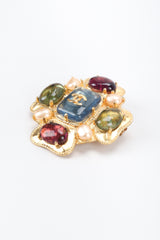 Vintage Chanel Gripoix Clover Maltese Cross CC Logo Brooch at Recess Los Angeles