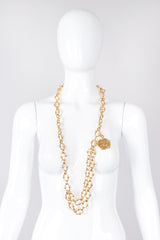 Vintage Chanel CC Medallion Ball Link Gold Chain Belt Recess Los Angeles LA