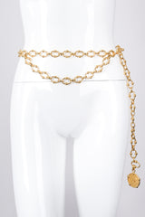 Vintage Chanel CC Medallion Ball Link Gold Chain Belt Recess Los Angeles LA