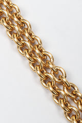 Recess Los Angeles Vintage Chanel Gold Horse Medallion Layering Pendant Necklace