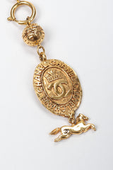 Recess Los Angeles Vintage Chanel Gold Horse Medallion Layering Pendant Necklace