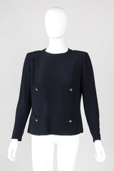 Recess Los Angeles Vintage Chanel Numbered Haute Couture Crepe Blouse
