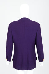 Vintage Chanel Zipper Hardware Bouclé Jacket on Mannequin Back at Recess