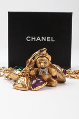 Recess Los Angeles Vintage Chanel Gripoix Teddy Bear Locket Snuff Charm Necklace