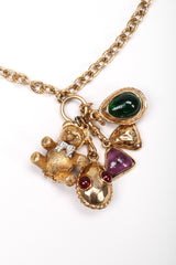 Recess Los Angeles Vintage Chanel Gripoix Teddy Bear Locket Snuff Charm Necklace