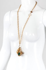 Recess Los Angeles Vintage Chanel Gripoix Teddy Bear Locket Snuff Charm Necklace