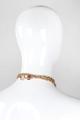 Recess Los Angeles Vintage Chanel Gripoix Teddy Bear Locket Snuff Charm Necklace