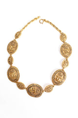 Vintage Chanel 1980's Crown CC Logo Coin Necklace front @ Recess LA