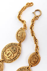 Vintage Chanel 1980's Crown CC Logo Coin Necklace clasp @ Recess LA